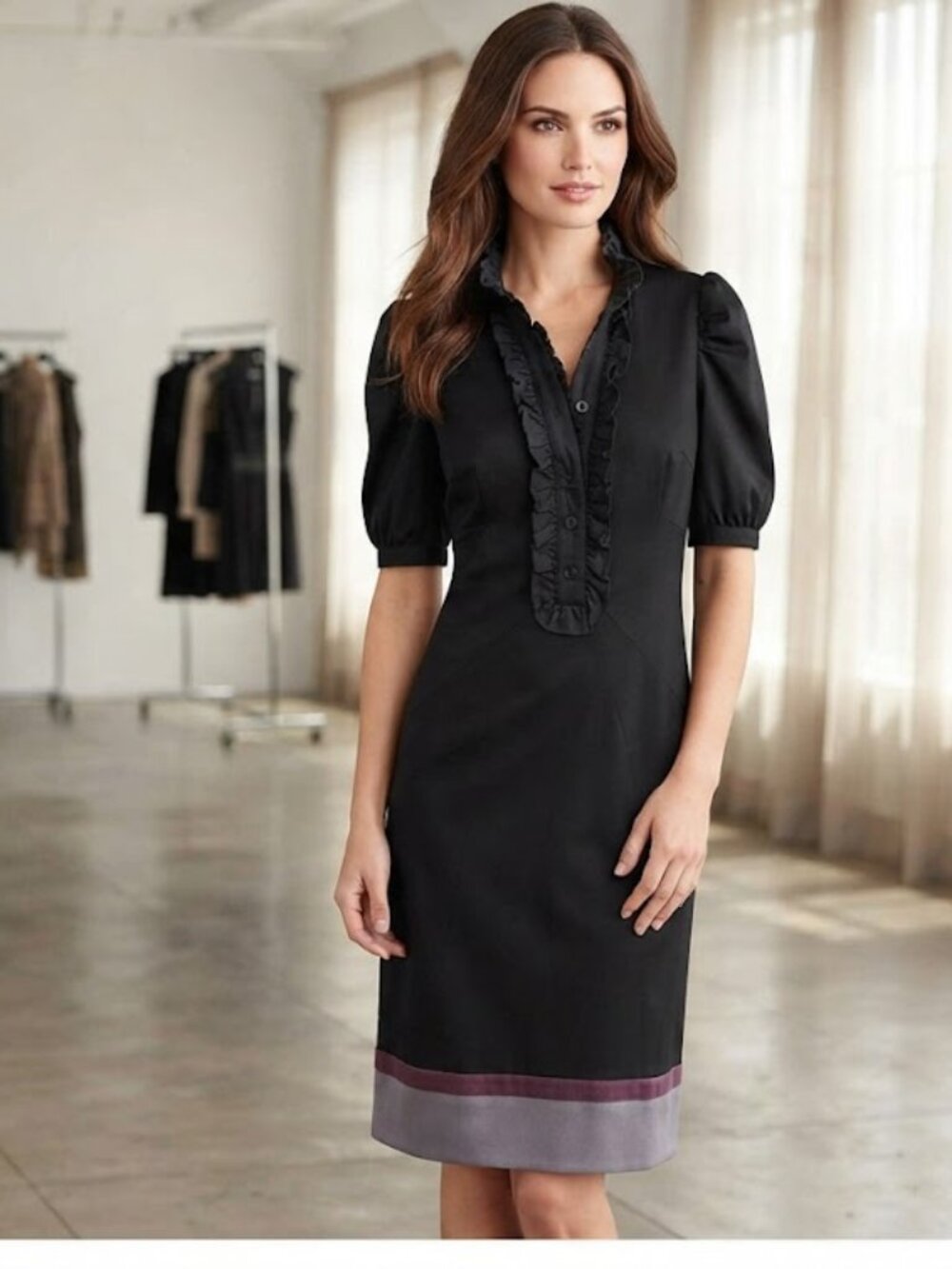 Max‎ and cleo dress Black Ruffle Size 2